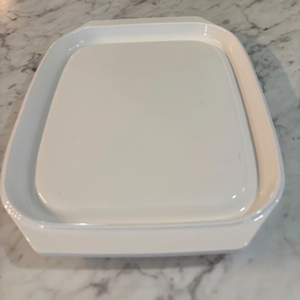 Vintage Litton Micro-Browner Microwave Browning Dish White Rectangular Platter